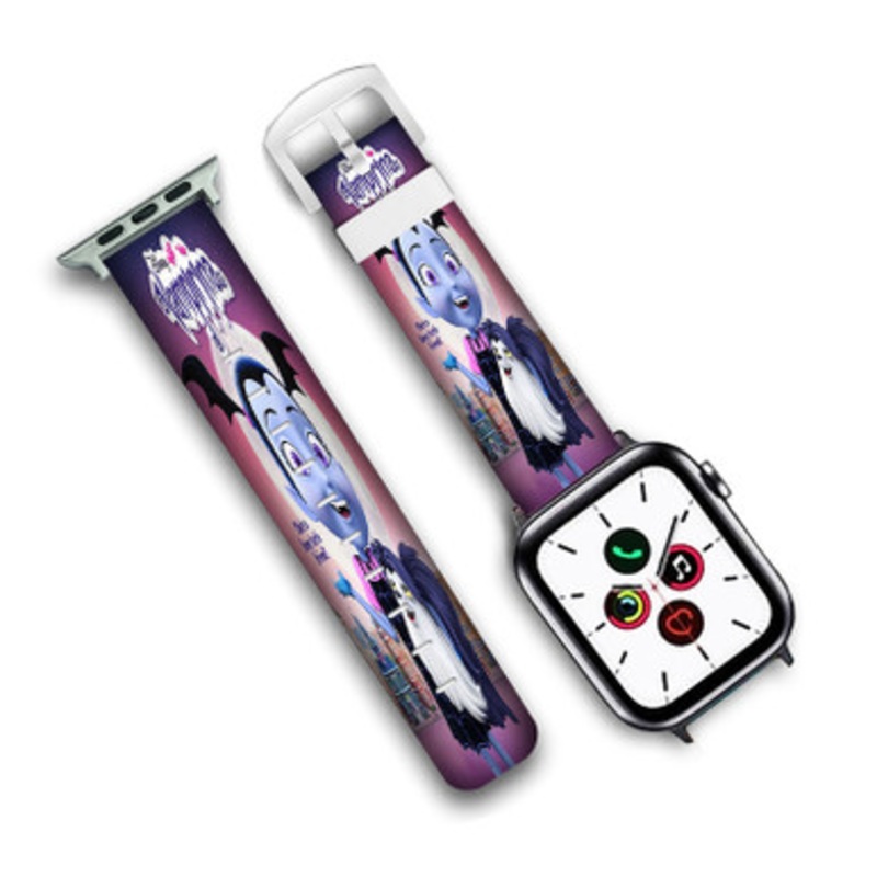 Pastele Vampirina Custom Personalized Apple Watch Band Genuine Leather Watch Band Replacement 38mm 40mm 42mm 44mm