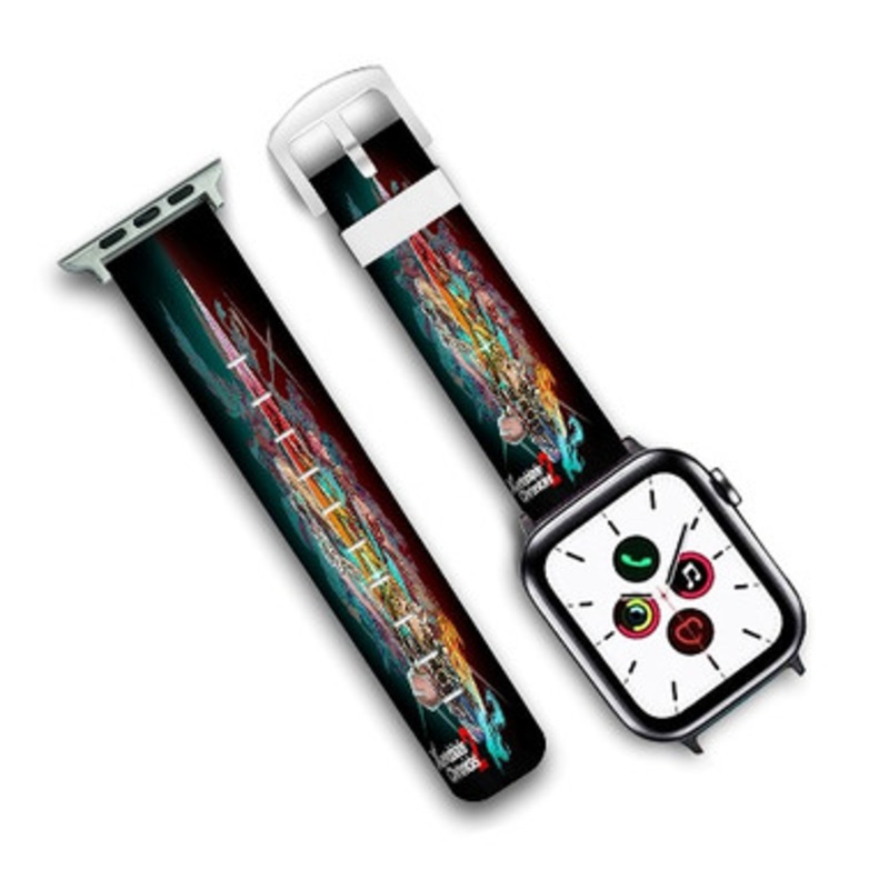 Pastele Xenoblade Chronicles 2 Custom New Personalized Apple Watch Band Genuine Leather Watch Band Replacement 38mm 40mm 42mm 44mm