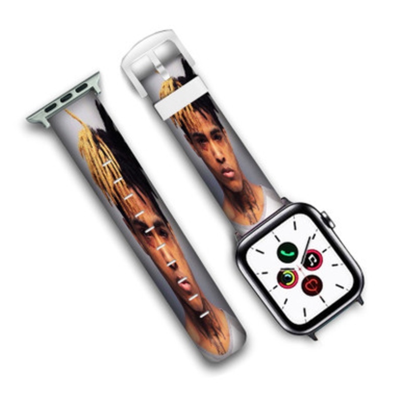 Pastele XXXTentacion New Custom Personalized Apple Watch Band Genuine Leather Watch Band Replacement 38mm 40mm 42mm 44mm