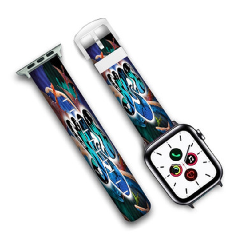 Pastele Yes Band Custom Personalized Apple Watch Band Genuine Leather Watch Band Replacement 38mm 40mm 42mm 44mm