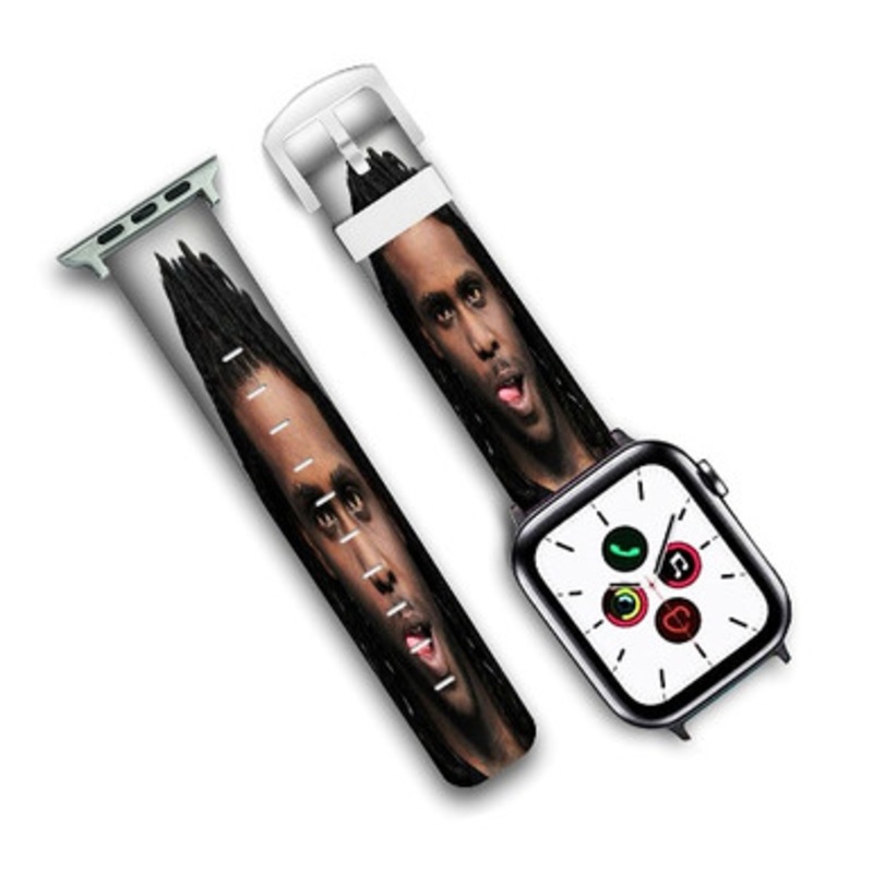 Pastele Chief Keef Custom Personalized Apple Watch Band Genuine Leather Watch Band Replacement 38mm 40mm 42mm 44mm