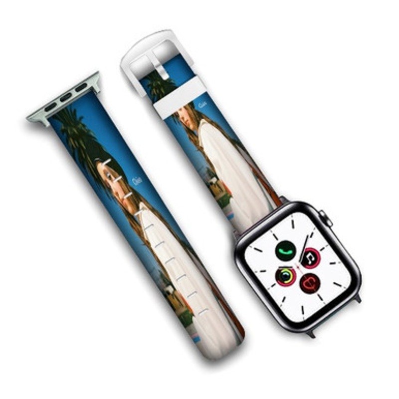 Pastele Clairo Custom Personalized Apple Watch Band Genuine Leather Watch Band Replacement 38mm 40mm 42mm 44mm