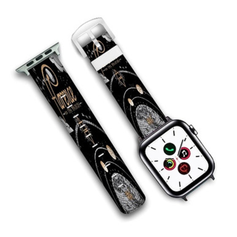 Pastele Florence and The Machine Custom Personalized Apple Watch Band Genuine Leather Watch Band Replacement 38mm 40mm 42mm 44mm