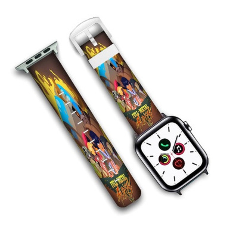 Pastele Full Metal Furies Custom Personalized Apple Watch Band Genuine Leather Watch Band Replacement 38mm 40mm 42mm 44mm