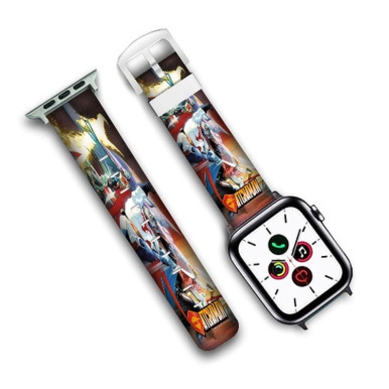 Pastele Gatchaman Custom Personalized Apple Watch Band Genuine Leather Watch Band Replacement 38mm 40mm 42mm 44mm