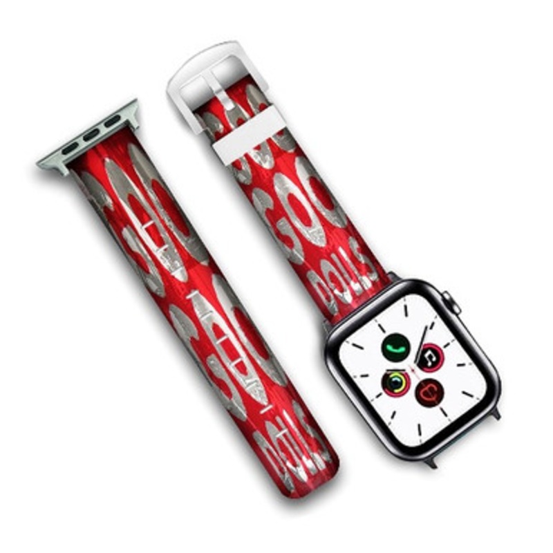 Pastele Goo Goo Dolls 2 Custom Personalized Apple Watch Band Genuine Leather Watch Band Replacement 38mm 40mm 42mm 44mm