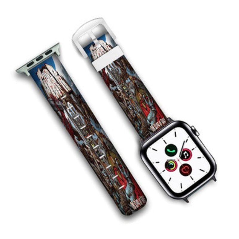Pastele GWAR Custom Personalized Apple Watch Band Genuine Leather Watch Band Replacement 38mm 40mm 42mm 44mm