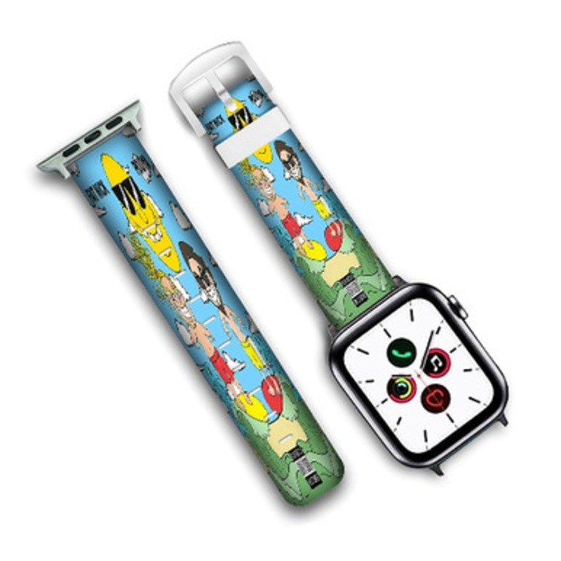 Pastele Hate On Me Fat Nick Feat Pouya Custom Personalized Apple Watch Band Genuine Leather Watch Band Replacement 38mm 40mm 42mm 44mm