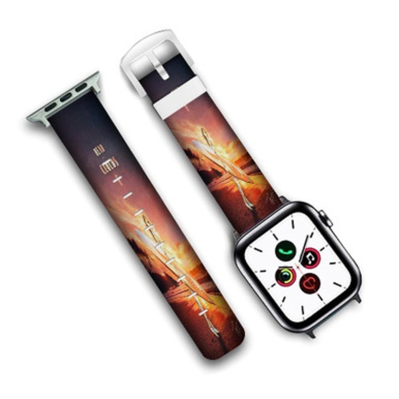 Pastele Head in The Clouds 2 Custom Personalized Apple Watch Band Genuine Leather Watch Band Replacement 38mm 40mm 42mm 44mm