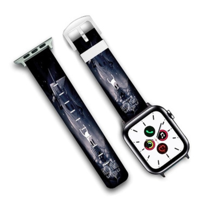 Pastele Hollow Knight Custom Personalized Apple Watch Band Genuine Leather Watch Band Replacement 38mm 40mm 42mm 44mm