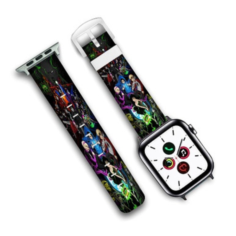 Pastele Homestuck Characters Custom Personalized Apple Watch Band Genuine Leather Watch Band Replacement 38mm 40mm 42mm 44mm