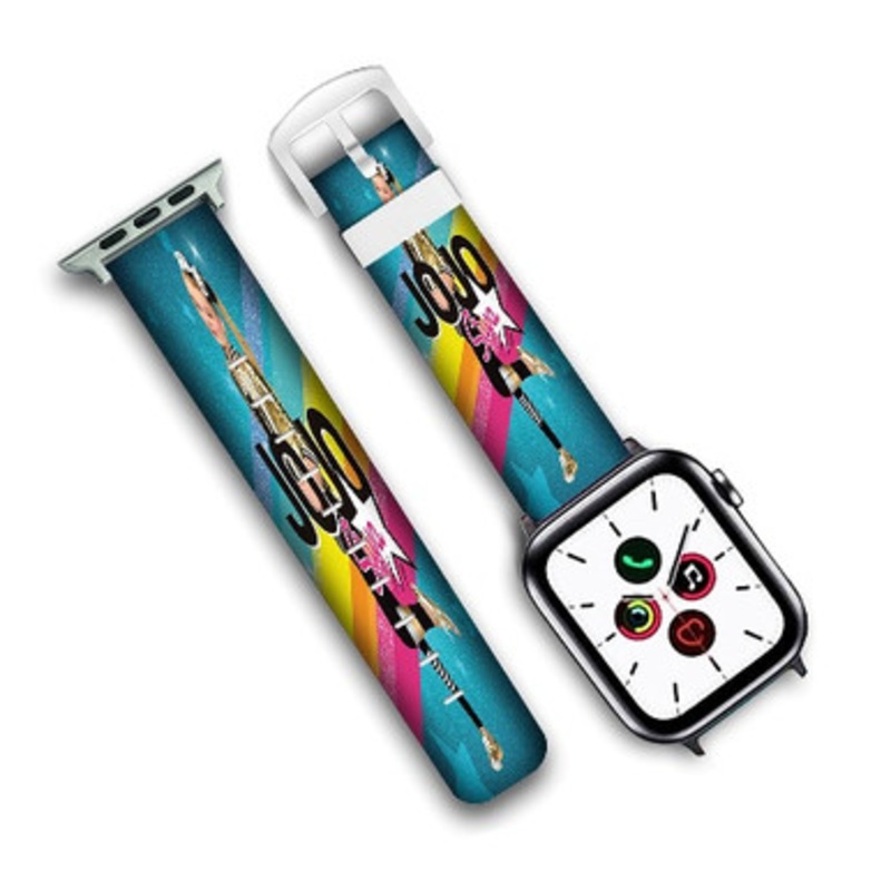Pastele Jojo Siwa Top Custom Personalized Apple Watch Band Genuine Leather Watch Band Replacement 38mm 40mm 42mm 44mm