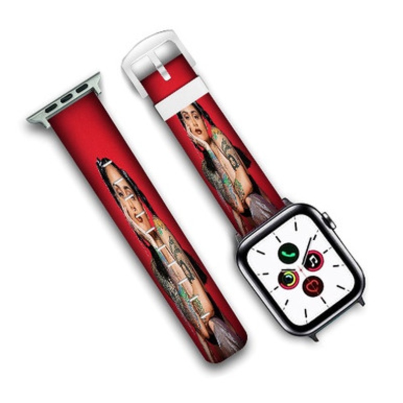 Pastele Kehlani Music Custom Personalized Apple Watch Band Genuine Leather Watch Band Replacement 38mm 40mm 42mm 44mm
