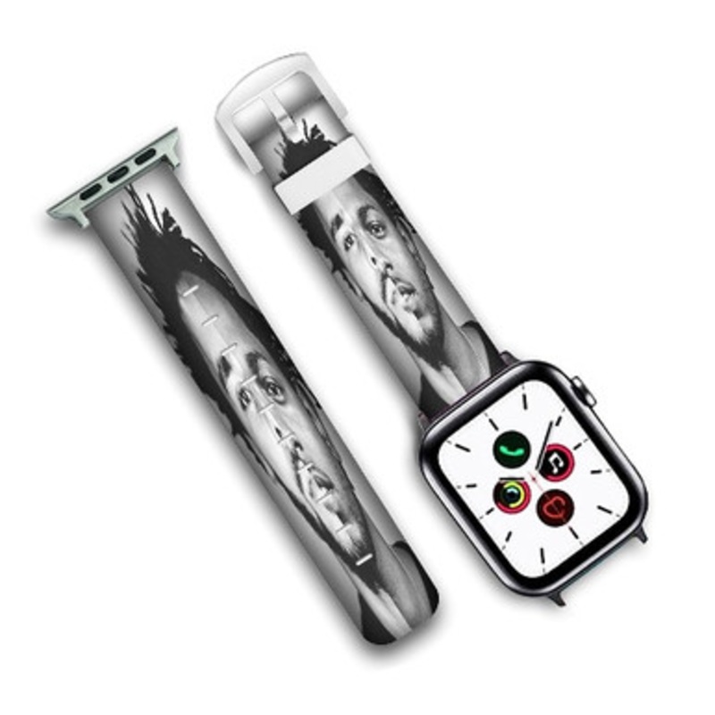 Pastele Kendrick Lamar and J Cole Custom Personalized Apple Watch Band Genuine Leather Watch Band Replacement 38mm 40mm 42mm 44mm