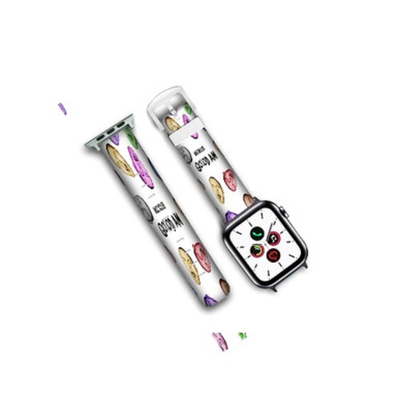 Pastele Mac Miller Go Od Am Custom Personalized Apple Watch Band Genuine Leather Watch Band Replacement 38mm 40mm 42mm 44mm
