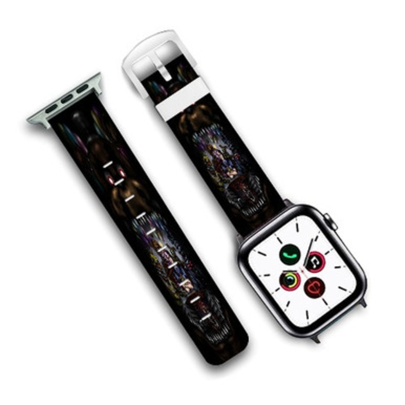 Pastele Markiplier Five Night s at Freddy s 4 Custom Personalized Apple Watch Band Genuine Leather Watch Band Replacement 38mm 40mm 42mm 44mm