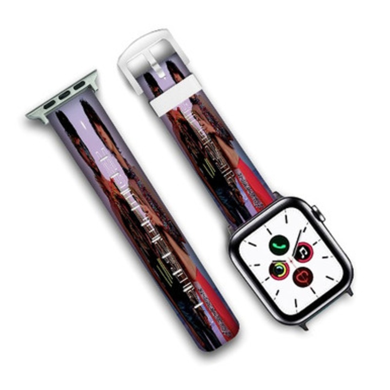 Pastele MGMT Custom New Personalized Apple Watch Band Genuine Leather Watch Band Replacement 38mm 40mm 42mm 44mm