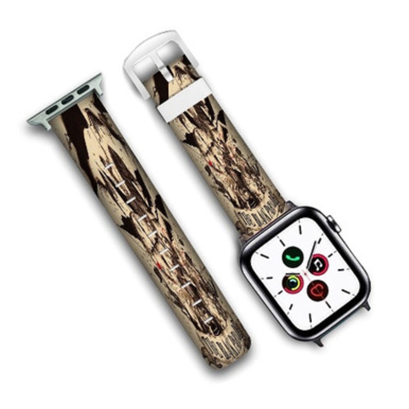 Pastele My Chemical Romance The Black Custom Personalized Apple Watch Band Genuine Leather Watch Band Replacement 38mm 40mm 42mm 44mm