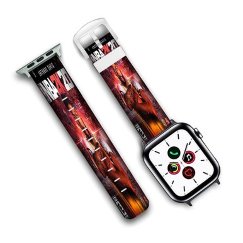 Pastele NBA 2 K20 Anthony Davis Custom Personalized Apple Watch Band Genuine Leather Watch Band Replacement 38mm 40mm 42mm 44mm