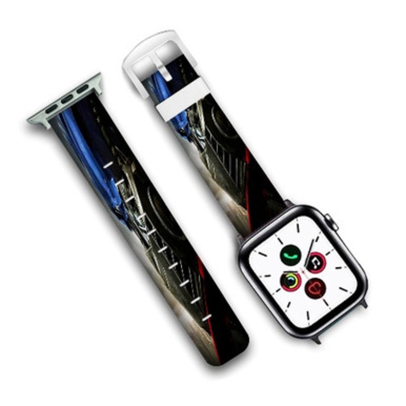 Pastele Optimus Prime Custom Personalized Apple Watch Band Genuine Leather Watch Band Replacement 38mm 40mm 42mm 44mm
