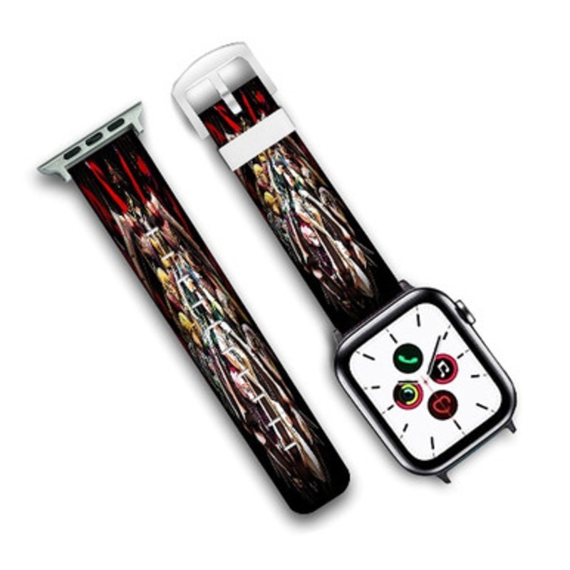 Pastele Overlord Anime Custom Personalized Apple Watch Band Genuine Leather Watch Band Replacement 38mm 40mm 42mm 44mm