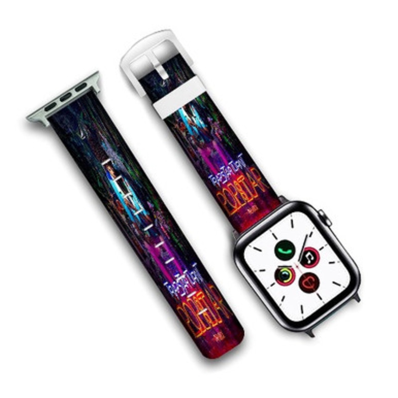 Pastele Pn B Rock Trapstar Turnt Popstar Custom Personalized Apple Watch Band Genuine Leather Watch Band Replacement 38mm 40mm 42mm 44mm