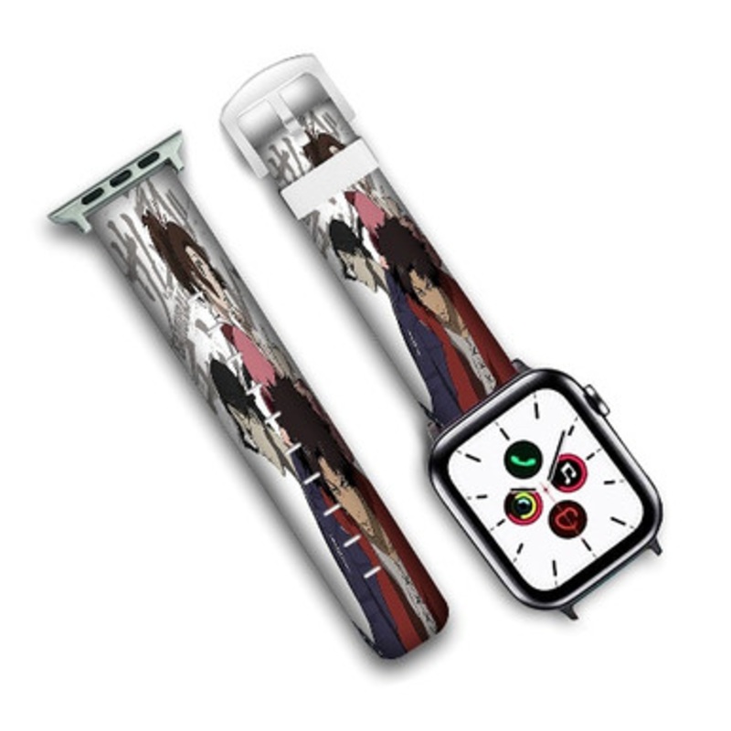 Pastele Samurai Champloo Custom New Personalized Apple Watch Band Genuine Leather Watch Band Replacement 38mm 40mm 42mm 44mm