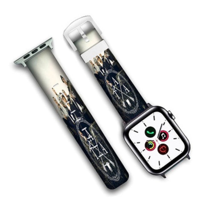 Pastele The Amity Affliction Custom New Personalized Apple Watch Band Genuine Leather Watch Band Replacement 38mm 40mm 42mm 44mm