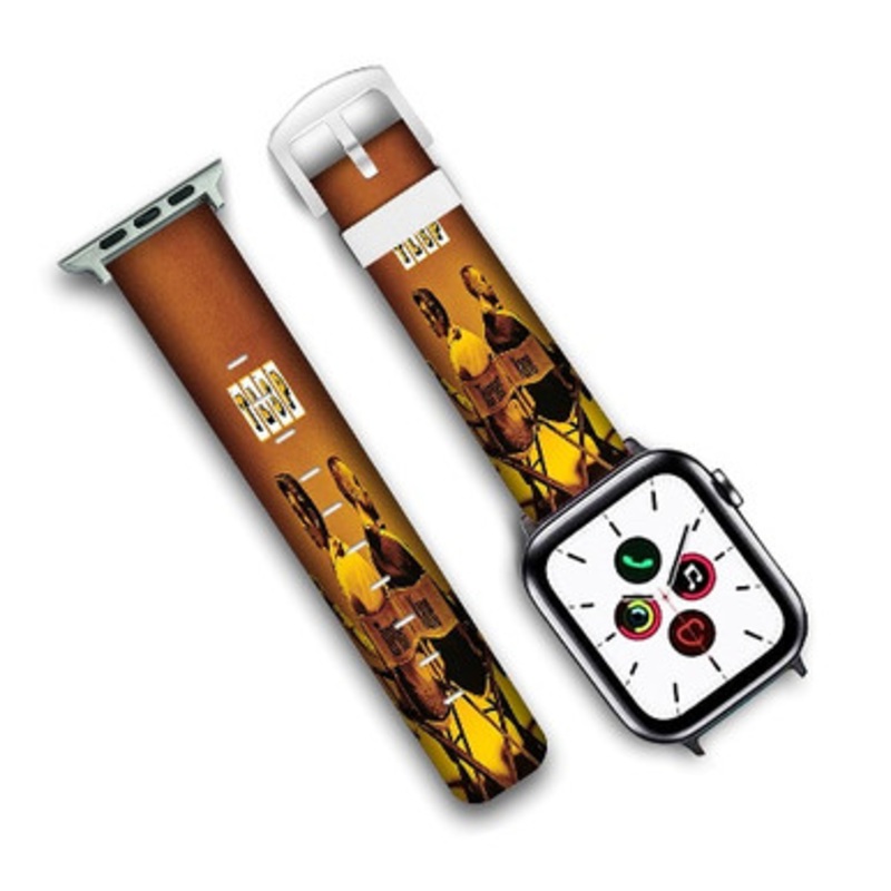 Pastele The Last Shadow Puppets Alex Turner Miles Kane Custom Personalized Apple Watch Band Genuine Leather Watch Band Replacement 38mm 40mm 42mm 44mm