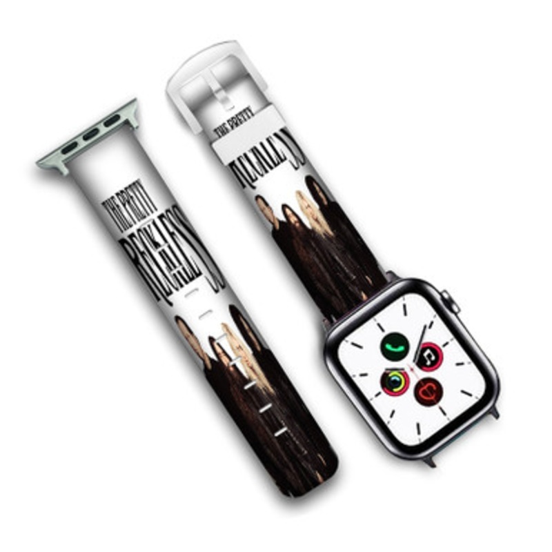 Pastele The Pretty Reckless Custom Personalized Apple Watch Band Genuine Leather Watch Band Replacement 38mm 40mm 42mm 44mm