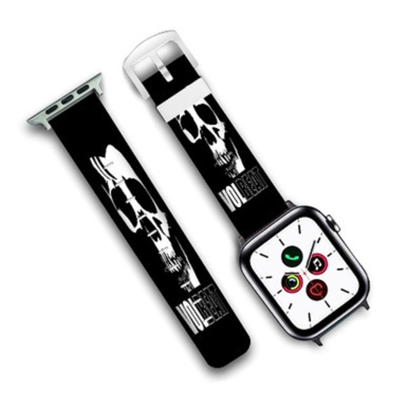 Pastele Volbeat Custom Personalized Apple Watch Band Genuine Leather Watch Band Replacement 38mm 40mm 42mm 44mm