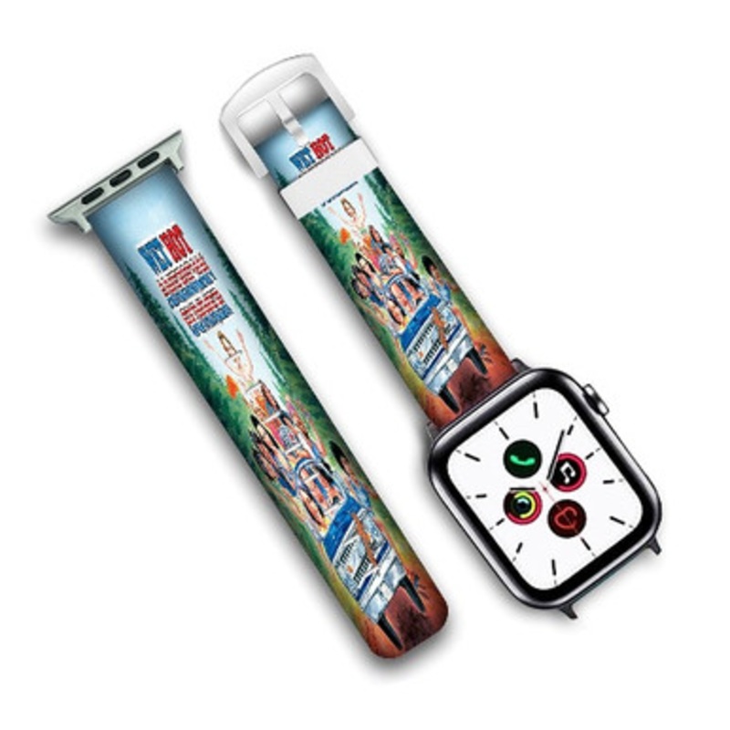 Pastele Wet Hot American Summer Custom Personalized Apple Watch Band Genuine Leather Watch Band Replacement 38mm 40mm 42mm 44mm