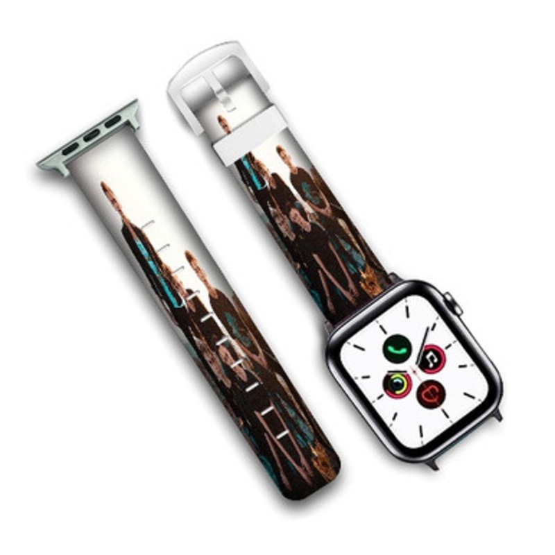 Pastele Why Don t We Custom New Personalized Apple Watch Band Genuine Leather Watch Band Replacement 38mm 40mm 42mm 44mm