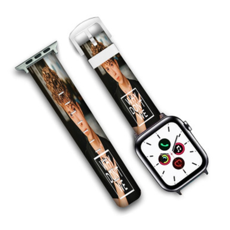 Pastele Why Don t We Jack Avery Custom Personalized Apple Watch Band Genuine Leather Watch Band Replacement 38mm 40mm 42mm 44mm