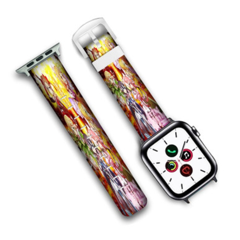 Pastele Yuki Yuna is a Hero 3 Custom Personalized Apple Watch Band Genuine Leather Watch Band Replacement 38mm 40mm 42mm 44mm