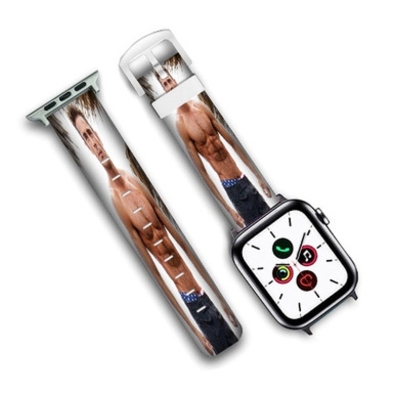 Pastele Zac Efron Custom New Personalized Apple Watch Band Genuine Leather Watch Band Replacement 38mm 40mm 42mm 44mm
