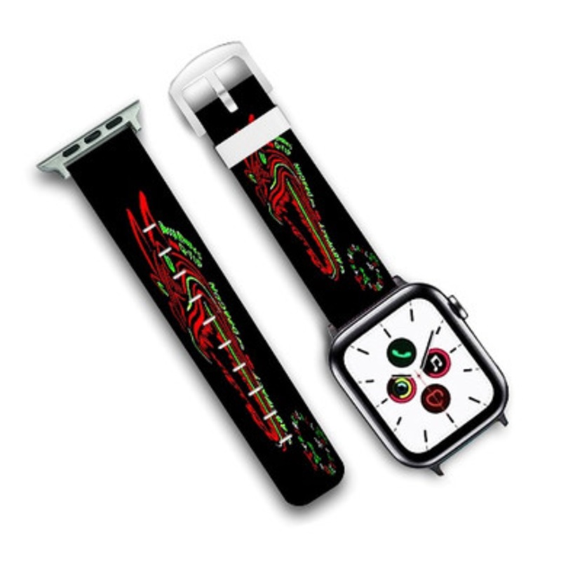 Pastele A Tribe Called Quest The Abstract and The Dragon Custom Personalized Apple Watch Band Genuine Leather Watch Band Replacement 38mm 40mm 42mm 44mm