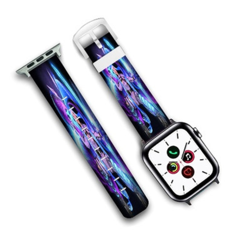 Pastele Ashnikko STUPID Custom Personalized Apple Watch Band Genuine Leather Watch Band Replacement 38mm 40mm 42mm 44mm