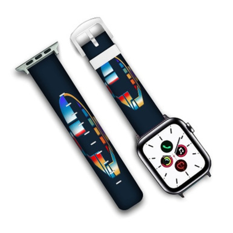 Pastele Daft Punk Transformer Custom Personalized Apple Watch Band Genuine Leather Watch Band Replacement 38mm 40mm 42mm 44mm