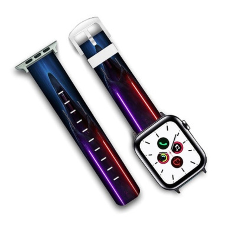 Pastele Darth Revan Star Wars Custom Personalized Apple Watch Band Genuine Leather Watch Band Replacement 38mm 40mm 42mm 44mm