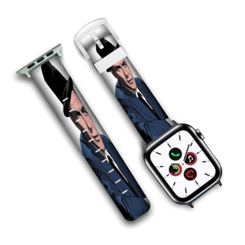 Pastele Frank Sinatra Custom Personalized Apple Watch Band Genuine Leather Watch Band Replacement 38mm 40mm 42mm 44mm