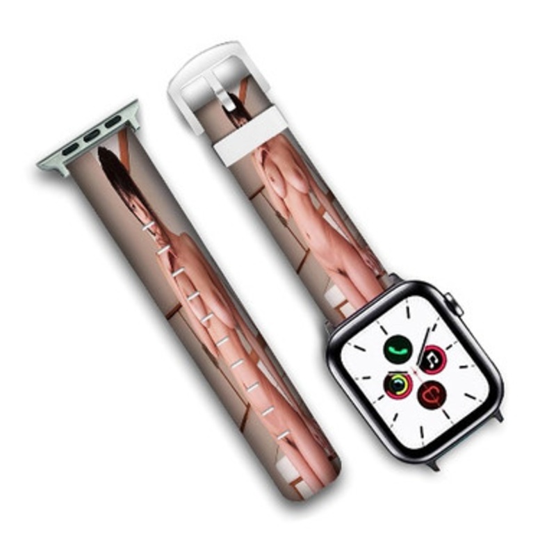 Pastele Hana Haruna Custom New Personalized Apple Watch Band Genuine Leather Watch Band Replacement 38mm 40mm 42mm 44mm