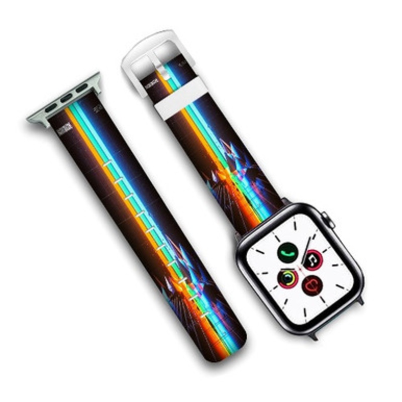 Pastele Imagine Dragons Believer Custom Personalized Apple Watch Band Genuine Leather Watch Band Replacement 38mm 40mm 42mm 44mm