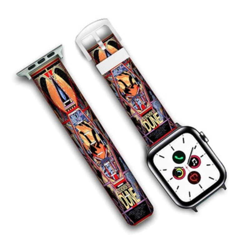 Pastele Jodorowsky s Dune Custom Personalized Apple Watch Band Genuine Leather Watch Band Replacement 38mm 40mm 42mm 44mm