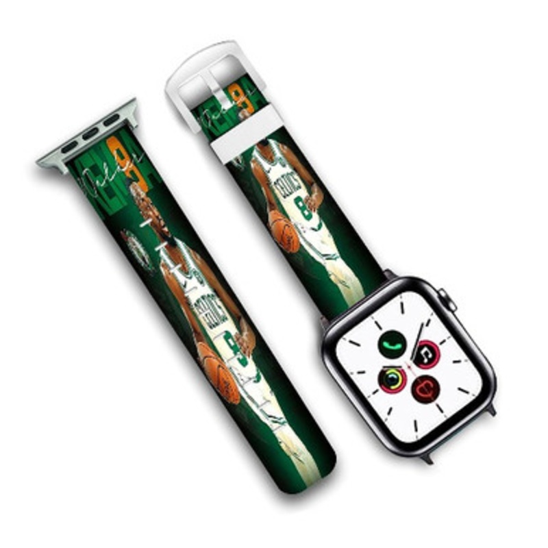 Pastele Kemba Walker Boston Celtics NBA Custom Personalized Apple Watch Band Genuine Leather Watch Band Replacement 38mm 40mm 42mm 44mm
