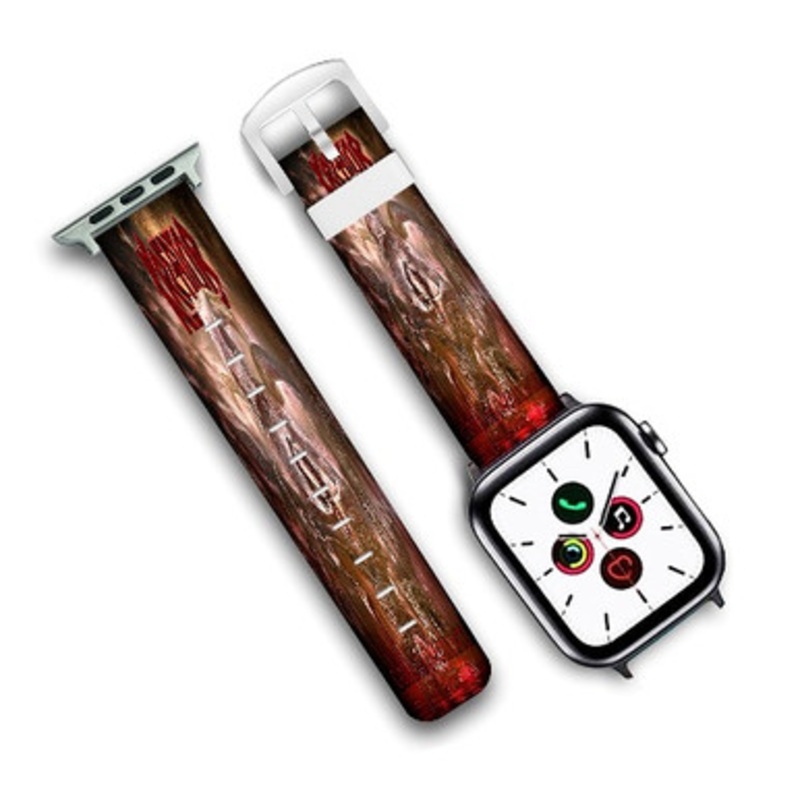 Pastele Kreator Gods Of Violence Custom New Personalized Apple Watch Band Genuine Leather Watch Band Replacement 38mm 40mm 42mm 44mm