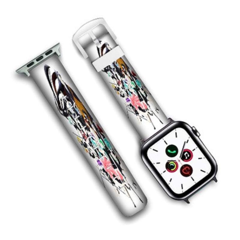 Pastele Land of the Lustrous Custom Personalized Apple Watch Band Genuine Leather Watch Band Replacement 38mm 40mm 42mm 44mm
