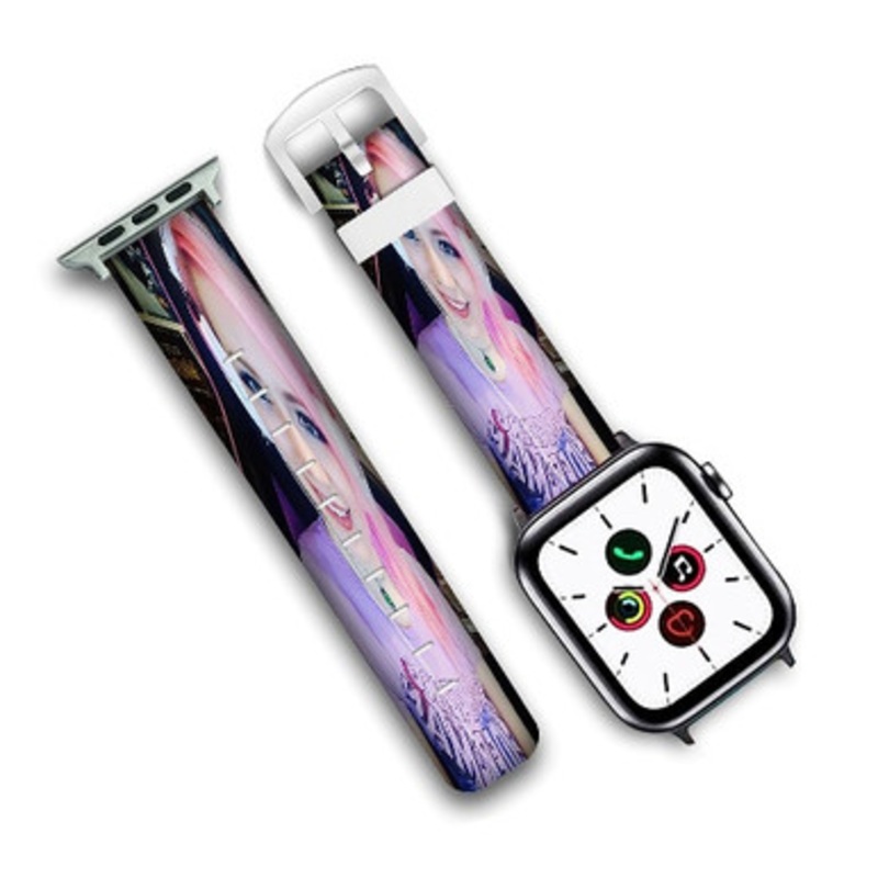 Pastele LDShadow Lady Custom Personalized Apple Watch Band Genuine Leather Watch Band Replacement 38mm 40mm 42mm 44mm