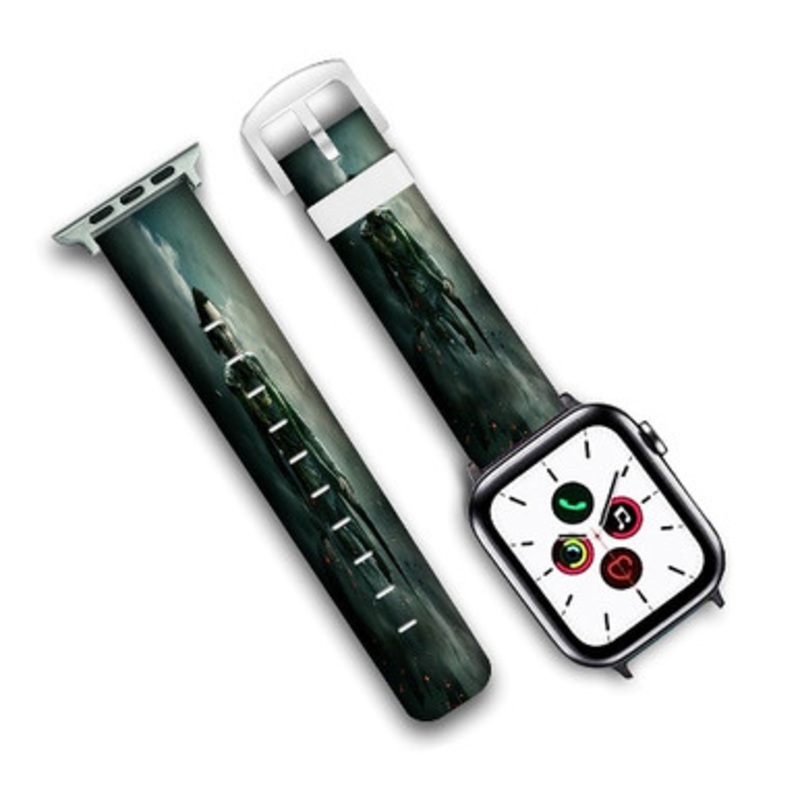 Pastele Loki Marvel Custom Personalized Apple Watch Band Genuine Leather Watch Band Replacement 38mm 40mm 42mm 44mm