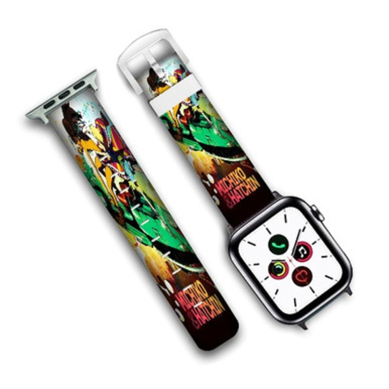 Pastele Michiko Hatchin Custom Personalized Apple Watch Band Genuine Leather Watch Band Replacement 38mm 40mm 42mm 44mm
